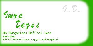 imre dezsi business card